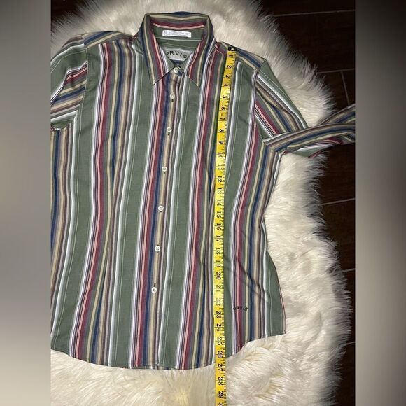 Orvis stripped wrinkle free collared button down sz 10 - Picture 6 of 6